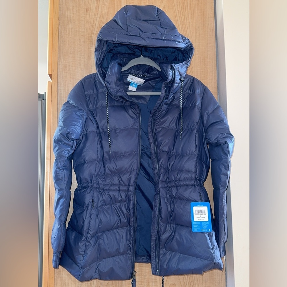 COLUMBIA Women's Icy Heights II Down Jacket Sz S, M, L Stone Navy AUTHENTIC NWT - Picture 4 of 9